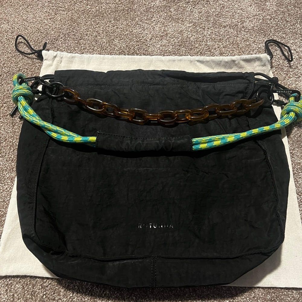 Rotunda Sant Hobo - Black + green strap w/dust bag - Good condition